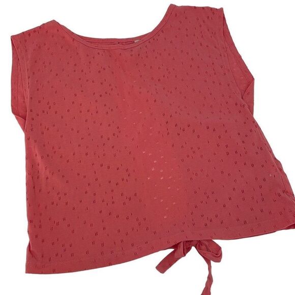 Z By Zella Womens Cutout Open Tie Back Top Yoga Workout Sleeveless Pink Medium‎ - Picture 1 of 6